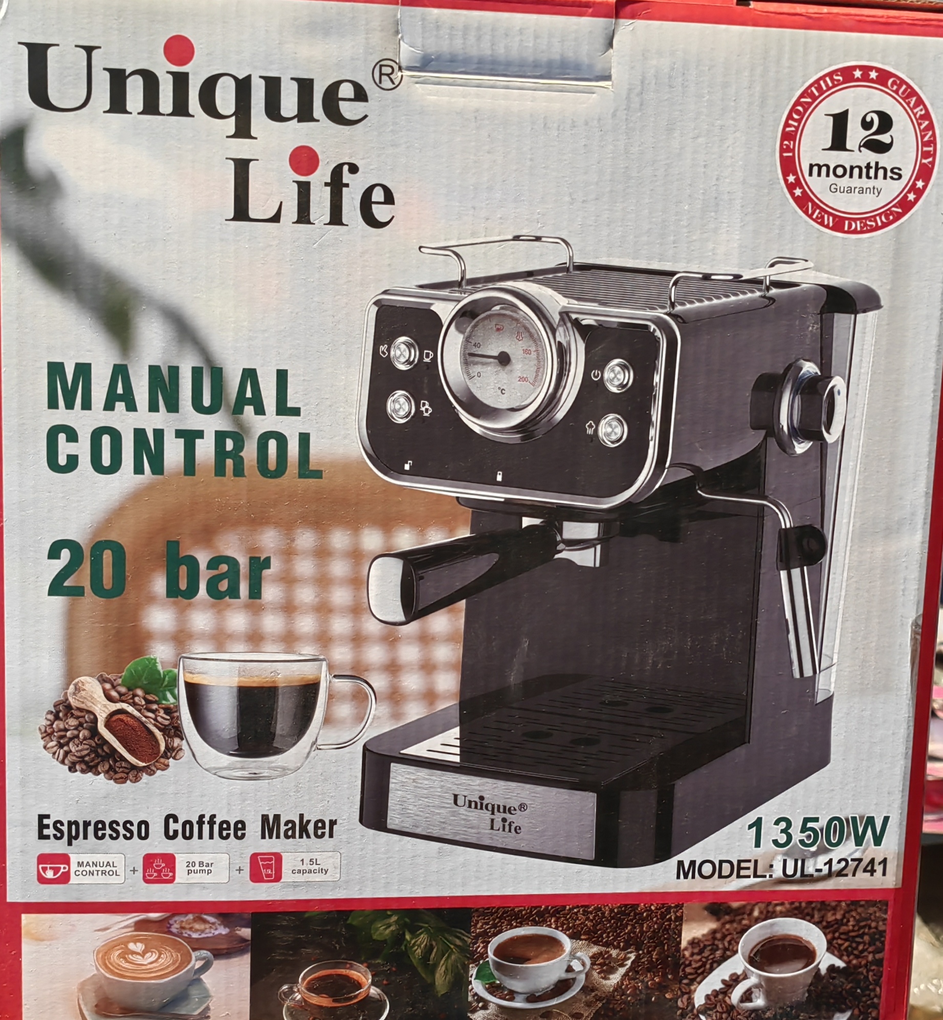 دستگاه اسپرسو ساز یونیک لایف مدل -Unique Life Espresso coffee machine UL-12741