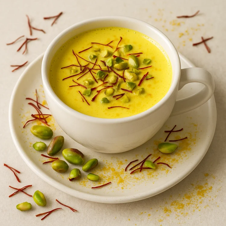 شیر پسته زعفرانی